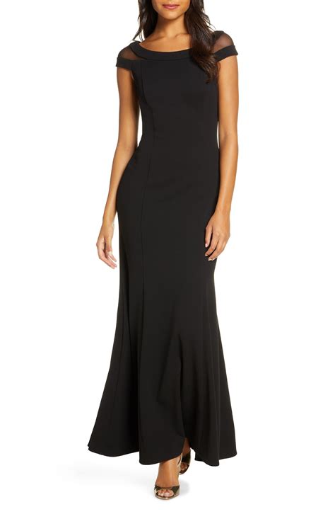 Length is based on size 6 and varies 14" between sizes; Fitted through the chest, waist, and hips; Mock neck with keyhole; Bodycon silhouette; Back. . Vince camuto dresses long
